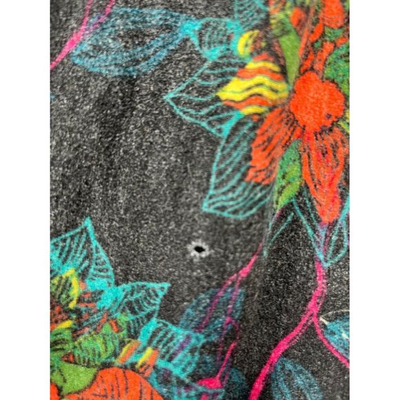 Lularoe Womens Leggings One Size Fits All Black and Neon Floral RN #142161 - Picture 13 of 13